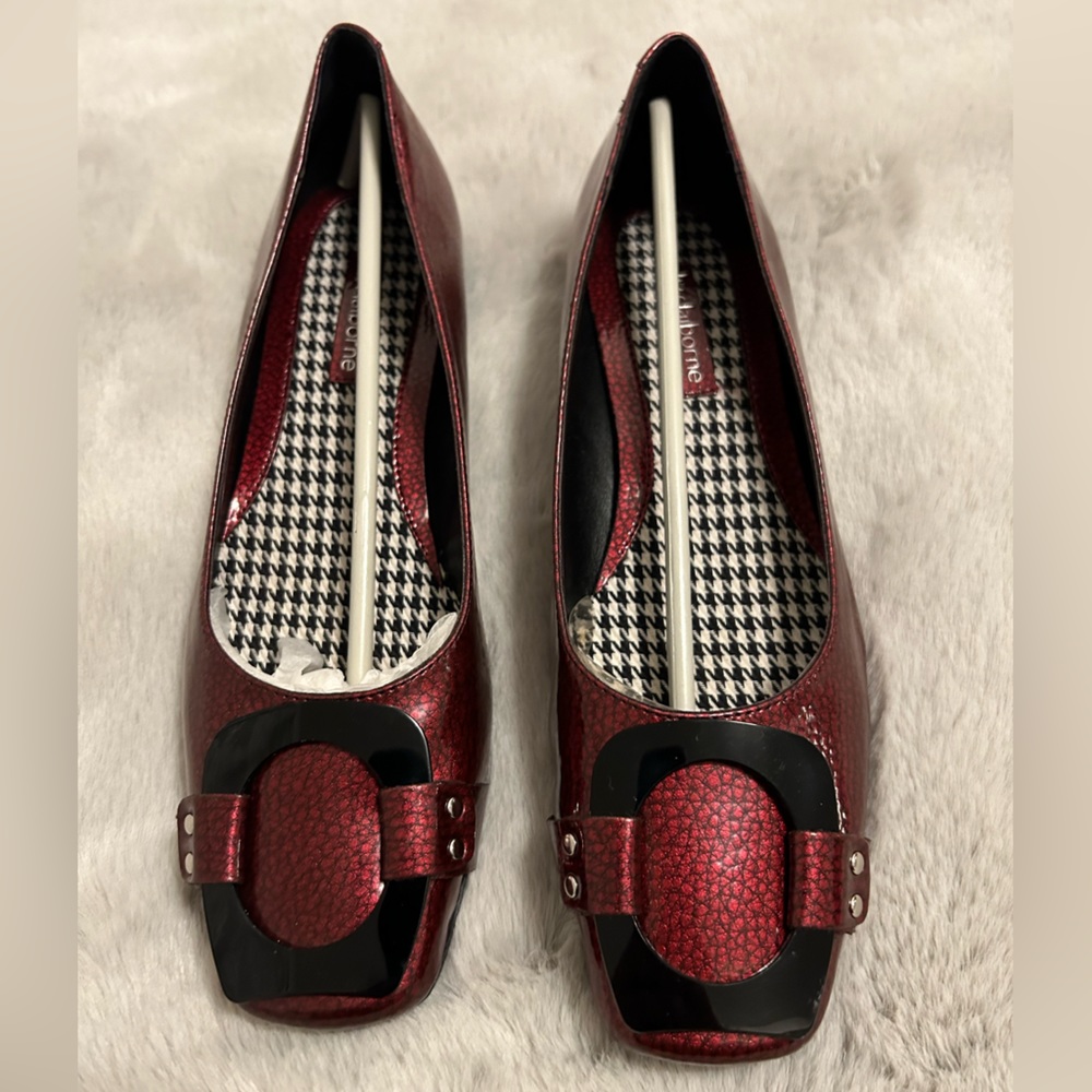 Liz Claiborne women’s size 9.5 ruby red flats